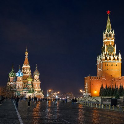 See Moscow's Red Square at Night